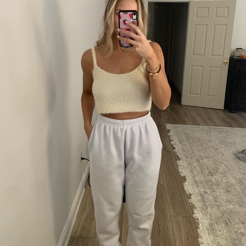 Fuzzy crop top